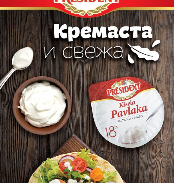 President sour cream poster