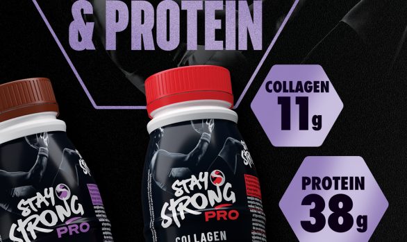 Stay strong collagen drink poster